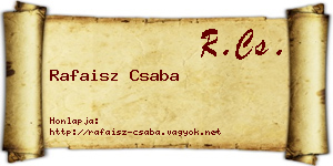 Rafaisz Csaba névjegykártya